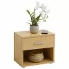 CARO-Möbel Nachttisch MARY Buchefarben Mit Schublade -Möbelgeschäft 13605 0 N1
