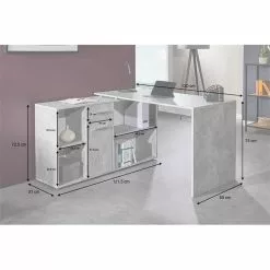 IDIMEX Eckschreibtisch CARMEN Mit Regalteil, Betonoptik 12 IDIMEX Eckschreibtisch CARMEN Mit Regalteil, Betonoptik -Möbelgeschäft 14705 A10