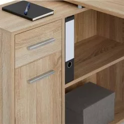 IDIMEX Eckschreibtisch ISOTTA Mit Regal In Sonoma Eiche -Möbelgeschäft 14711 2 N