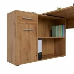 IDIMEX Eckschreibtisch ISOTTA Mit Regal In Wildeiche -Möbelgeschäft 14728 4 N