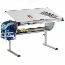 IDIMEX Kinderschreibtisch MADS, Höhenverstellbar In Weiß