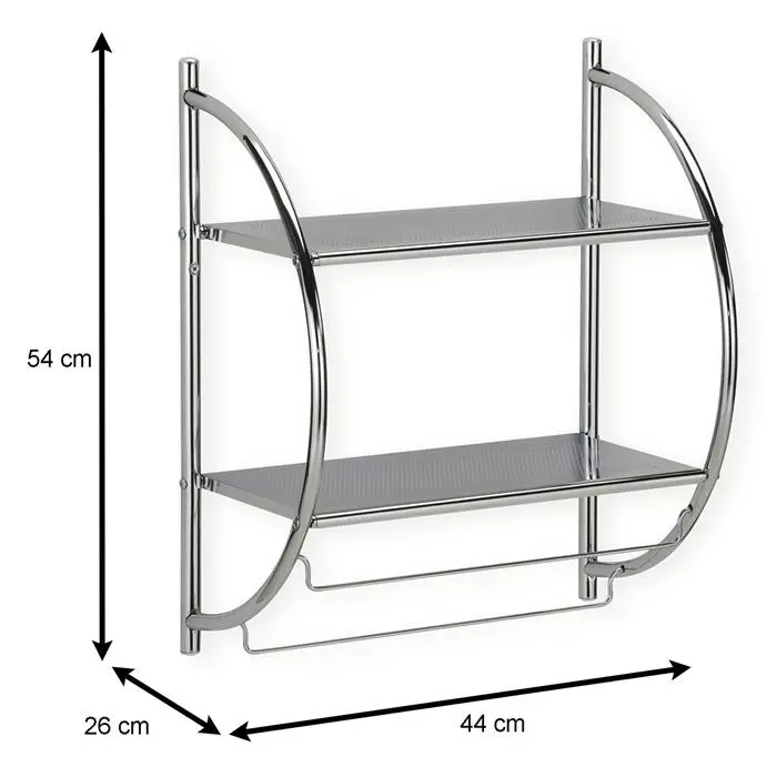 IDIMEX Badregal JANINE Aus Metall, 2 Ablagen 5 IDIMEX Badregal JANINE Aus Metall, 2 Ablagen – Bild 3