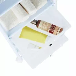 IDIMEX Rollcontainer GINA, 3 Schubladen Und 2 Böden In Weiß/transparent -Möbelgeschäft 16039 3 N