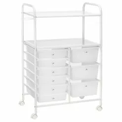 IDIMEX Badezimmerwagen MARITA Friseurwagen Mit 9 Schubladen, Weiß/weiß -Möbelgeschäft 16044 1