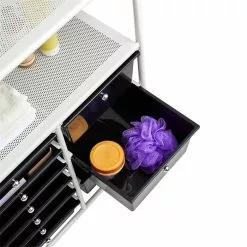 IDIMEX Badezimmerwagen MARITA Friseurwagen Mit 9 Schubladen, Weiß/schwarz -Möbelgeschäft 16045 5