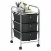 IDIMEX Rollcontainer GINA Mit 3 Schubladen Chrom/schwarz -Möbelgeschäft 16066 0