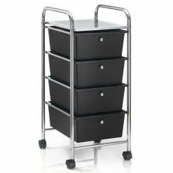 IDIMEX Rollcontainer GINA Mit 4 Schubladen In Chrom/schwarz -Möbelgeschäft 16067 2