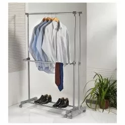 IDIMEX Rollgarderobe LONDON Chrom/grau Höhenverstellbar -Möbelgeschäft 18230 4