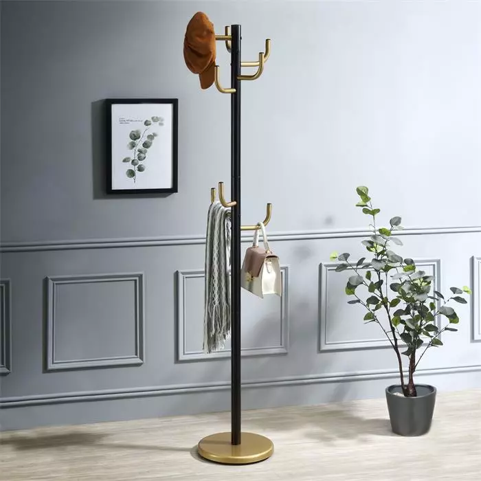 IDIMEX Kleiderständer MILA Mit 8 Kleiderhaken In Schwarz/gold 4 IDIMEX Kleiderständer MILA Mit 8 Kleiderhaken In Schwarz/gold – Bild 2