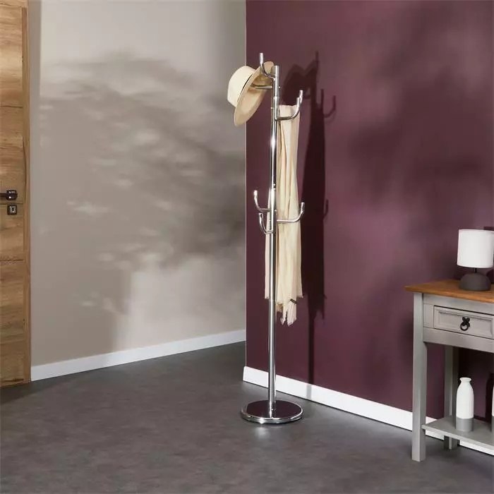 IDIMEX Kleiderständer MILA Mit 8 Kleiderhaken In Chrom 8 IDIMEX Kleiderständer MILA Mit 8 Kleiderhaken In Chrom – Bild 6