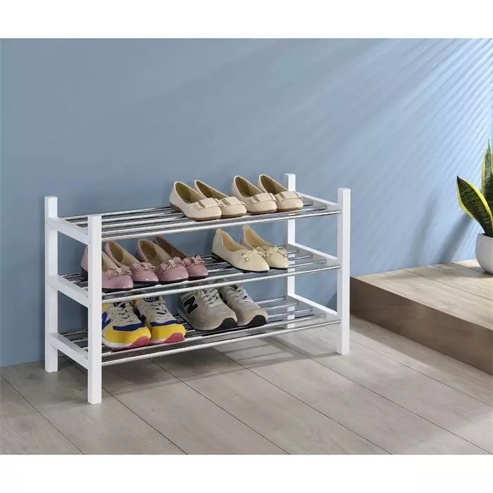 IDIMEX Schuhregal RESA Mit 3 Böden In Weiß 4 IDIMEX Schuhregal RESA Mit 3 Böden In Weiß – Bild 2