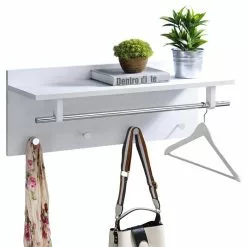 IDIMEX Wandgarderobe ULF In Weiß Und Chrom