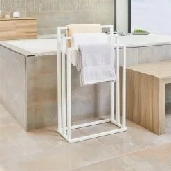 IDIMEX Handtuchhalter KUNO Weiß Mit 3 Handtuchstangen -Möbelgeschäft 18358 AC0