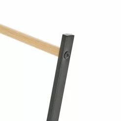 IDIMEX Handtuchhalter FLAVIA Mit 3 Stangen Aus Metall In Schwarz/natur -Möbelgeschäft 18364 2 N