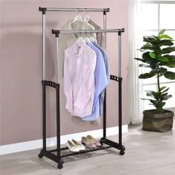 IDIMEX Garderobenwagen GROSSO, Höhenverstellbar Schwarz -Möbelgeschäft 18455 2 N1