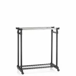 IDIMEX Garderobenwagen GROSSO, Höhenverstellbar Schwarz -Möbelgeschäft 18455 4 N1