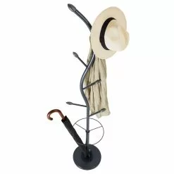 IDIMEX Kleiderständer TRIANA Mit 6 Kleiderhaken Und Schirmständer, Grau 10 IDIMEX Kleiderständer TRIANA Mit 6 Kleiderhaken Und Schirmständer, Grau -Möbelgeschäft 18457 1