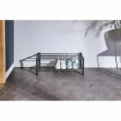 IDIMEX Schuhregal DUBLIN Mit 2 Böden In Grau -Möbelgeschäft 18463 A1