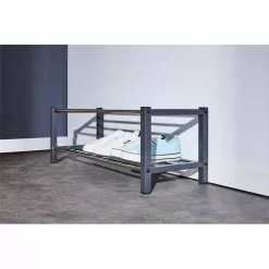 IDIMEX Schuhregal DUBLIN Mit 2 Böden In Grau -Möbelgeschäft 18463 A4