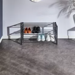 IDIMEX Schuhregal DUBLIN Mit 3 Böden In Grau -Möbelgeschäft 18466 A0 N2