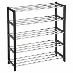 IDIMEX Schuhregal DUBLIN Mit 5 Böden In Schwarz -Möbelgeschäft 18470 2 N1