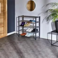 IDIMEX Schuhregal DUBLIN Mit 5 Böden In Grau -Möbelgeschäft 18472 A0 N1