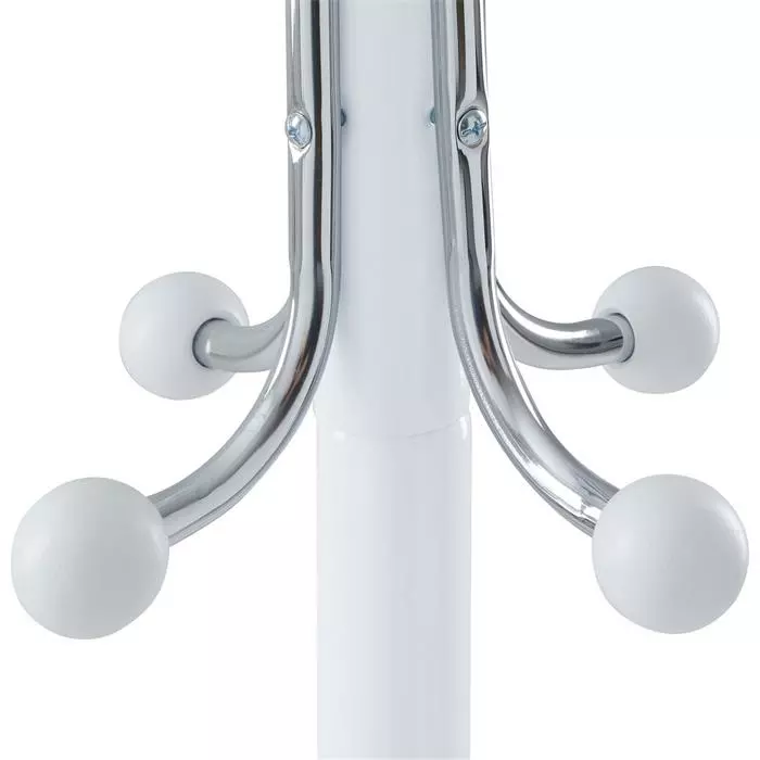 IDIMEX Kleiderständer ROZANA Mit 12 Kleiderhaken In Weiß Und Chrom 6 IDIMEX Kleiderständer ROZANA Mit 12 Kleiderhaken In Weiß Und Chrom – Bild 4