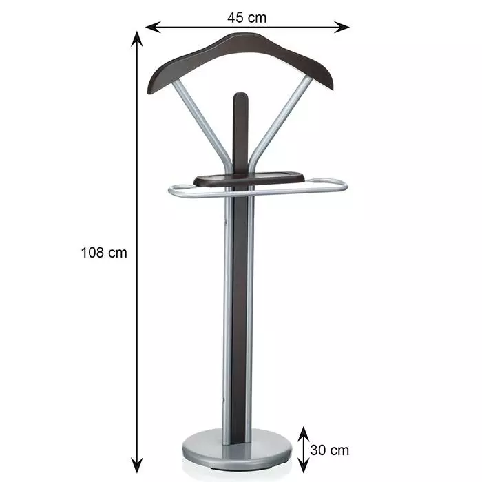 IDIMEX Herrendiener FABIO In Braun/alufarben 6 IDIMEX Herrendiener FABIO In Braun/alufarben – Bild 4