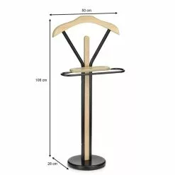 IDIMEX Herrendiener MATTEO Mit Ablage Und Bügelteil, In Schwarz/Sonoma Eiche -Möbelgeschäft 30561 2
