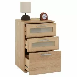 CARO-Möbel Nachttisch MARIKE In Sonoma Eiche Mit 3 Schubladen -Möbelgeschäft 51072 2