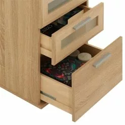 CARO-Möbel Nachttisch MARIKE In Sonoma Eiche Mit 3 Schubladen -Möbelgeschäft 51072 3