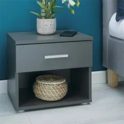 CARO-Möbel Nachttisch MARY Im 2er Set In Grau -Möbelgeschäft 51139 1 N1