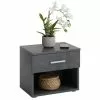 CARO-Möbel Nachttisch MARY Betonoptik Dunkel Mit Schublade -Möbelgeschäft 51310 0 N1