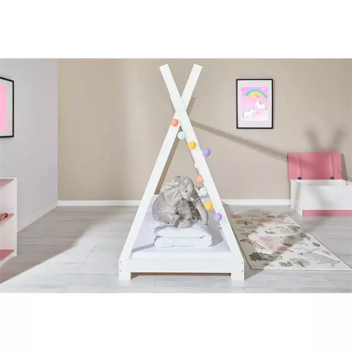 IDIMEX Tipibett Hausbett ELIN 90 X 200 Cm Aus Kiefer In Weiß 8 IDIMEX Tipibett Hausbett ELIN 90 X 200 Cm Aus Kiefer In Weiß – Bild 6