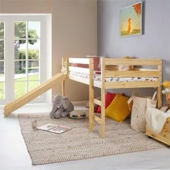 IDIMEX Hochbett Mit Rutsche BENNY Natur -Möbelgeschäft 7014 AC2