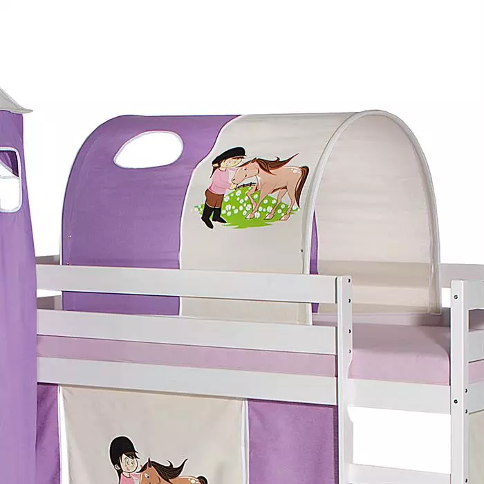 IDIMEX Tunnel PONY Für Spielbett In Lila/beige 3 IDIMEX Tunnel PONY Für Spielbett In Lila/beige