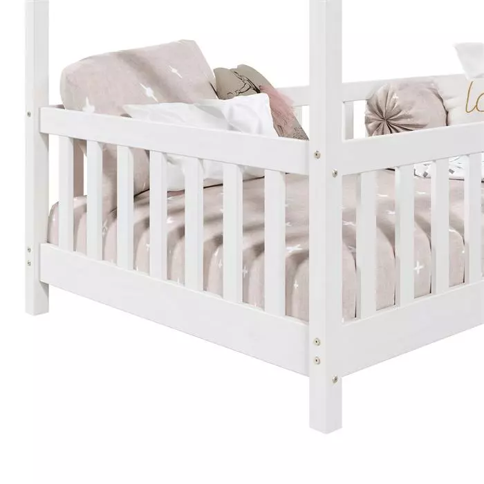 IDIMEX Hausbett LISAN In 90 X 200 Aus Massiver Kiefer In Weiß 7 IDIMEX Hausbett LISAN In 90 X 200 Aus Massiver Kiefer In Weiß – Bild 5