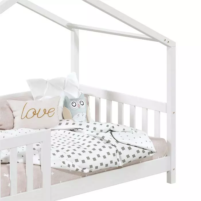 IDIMEX Hausbett LISAN In 90 X 200 Aus Massiver Kiefer In Weiß 8 IDIMEX Hausbett LISAN In 90 X 200 Aus Massiver Kiefer In Weiß – Bild 6