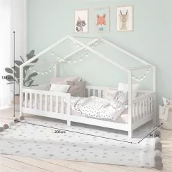 IDIMEX Hausbett LISAN In 90 X 200 Aus Massiver Kiefer In Weiß 10 IDIMEX Hausbett LISAN In 90 X 200 Aus Massiver Kiefer In Weiß -Möbelgeschäft 71311 AC2