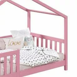 IDIMEX Hausbett LISAN In 90 X 200 Aus Massiver Kiefer In Rosa -Möbelgeschäft 71313 6