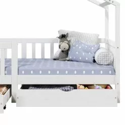 IDIMEX Hausbett ELEA In 90 X 200 Cm Aus Massiver Kiefer Mit Schubladen In Weiß -Möbelgeschäft 71331 5