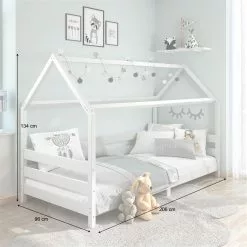 IDIMEX Hausbett FINA In 90 X 200 Cm Aus Massiver Kiefer In Weiß -Möbelgeschäft 71341 AC2