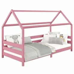 IDIMEX Hausbett FINA In 90 X 200 Cm Aus Massiver Kiefer In Rosa