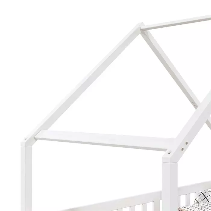 IDIMEX Hausbett CORA In 90 X 200 Cm Aus Massiver Kiefer Mit Rausfallschutz In Weiß 6 IDIMEX Hausbett CORA In 90 X 200 Cm Aus Massiver Kiefer Mit Rausfallschutz In Weiß – Bild 4