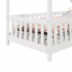 IDIMEX Hausbett CORA In 90 X 200 Cm Aus Massiver Kiefer Mit Rausfallschutz In Weiß 12 IDIMEX Hausbett CORA In 90 X 200 Cm Aus Massiver Kiefer Mit Rausfallschutz In Weiß -Möbelgeschäft 71351 4