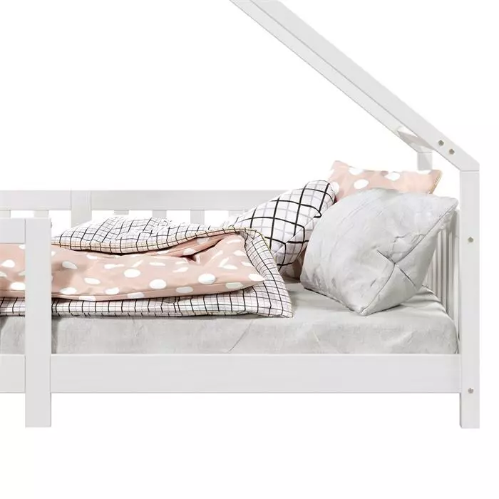 IDIMEX Hausbett CORA In 90 X 200 Cm Aus Massiver Kiefer Mit Rausfallschutz In Weiß 8 IDIMEX Hausbett CORA In 90 X 200 Cm Aus Massiver Kiefer Mit Rausfallschutz In Weiß – Bild 6