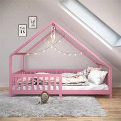 IDIMEX Hausbett CORA In 90 X 200 Cm Aus Massiver Kiefer Mit Rausfallschutz In Rosa 9 IDIMEX Hausbett CORA In 90 X 200 Cm Aus Massiver Kiefer Mit Rausfallschutz In Rosa -Möbelgeschäft 71353 AC1