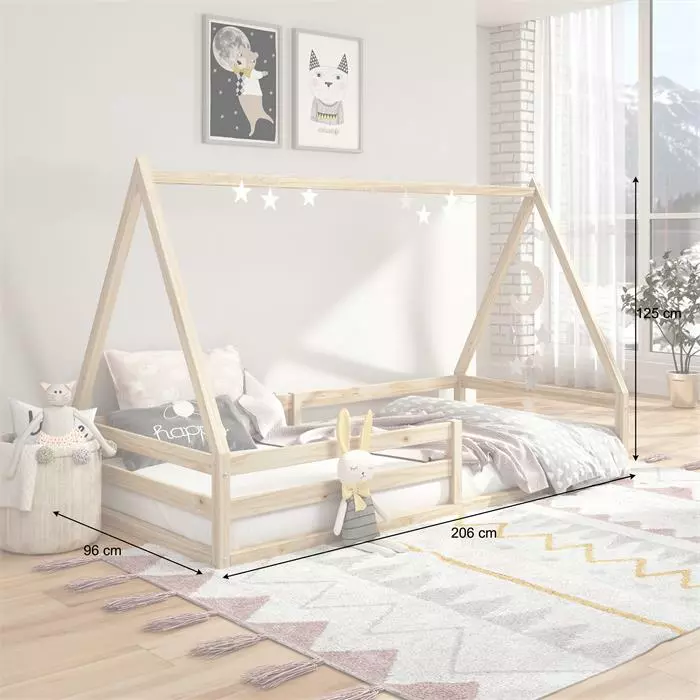 IDIMEX Hausbett SILA In 90 X 200 Aus Massiver Kiefer In Naturfarben 6 IDIMEX Hausbett SILA In 90 X 200 Aus Massiver Kiefer In Naturfarben – Bild 4