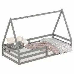 IDIMEX Hausbett SILA In 90 X 200 Aus Massiver Kiefer In Grau -Möbelgeschäft 71362 2