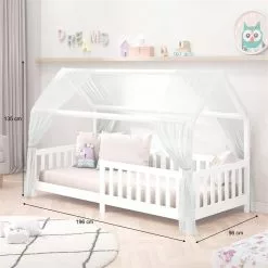 IDIMEX Hausbett NINA In 90 X 200 Aus Kiefer In Weiß -Möbelgeschäft 71371 AC2